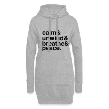 emotioCalm Moments Inner Peace Relaxation - Hoodie-Kleid - Grau meliert - Vorne
