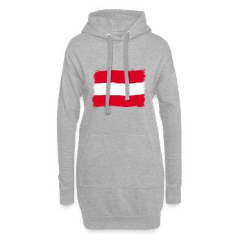 Autriche - Sweat-shirt à capuche long Femme - gris chiné - Devant