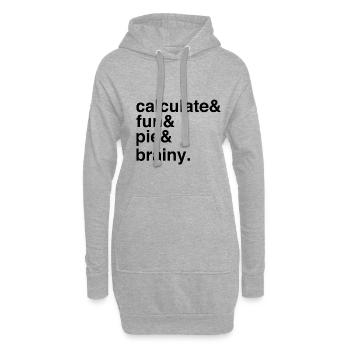 Calculer Joy Pie Lover Clever Challenge - Sweat-shirt à capuche long Femme - gris chiné - Devant