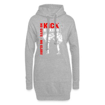 Kickboxing - Hoodie-Kleid - Grau meliert - Vorne