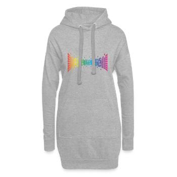 L'amour pour tous! Le monde est coloré! Cadeau LGBT - Sweat-shirt à capuche long Femme - gris chiné - Devant