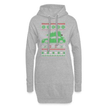 Christmas Ugly Sweater - Hoodie-Kleid - Grau meliert - Vorne