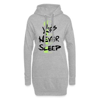 cool Kids never sleep - Hoodie-Kleid - Grau meliert - Vorne