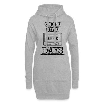 bonne vieille cassette Days - Sweat-shirt à capuche long Femme - gris chiné - Devant