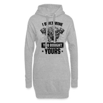 I Built Mine You Bought Yours Car Lover Automobile - Hoodie Dress - heather grey - Front