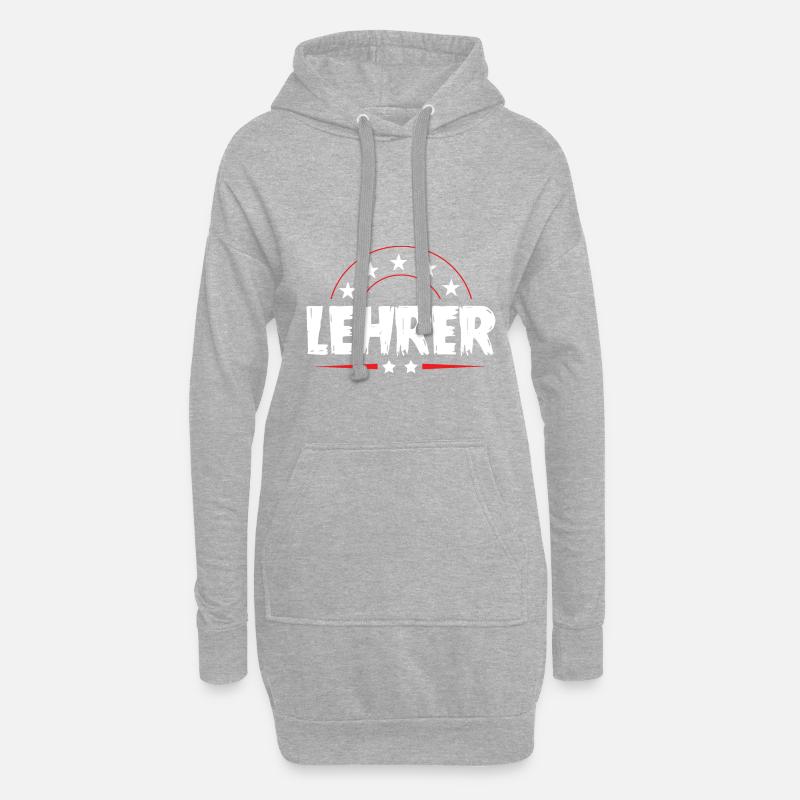 Lehrer Beruf - Hoodie-Kleid - Grau meliert