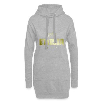 Emilia - Sweat-shirt à capuche long Femme - gris chiné - Devant