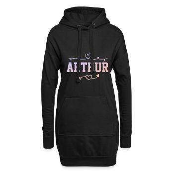 Arthur - Hoodie-Kleid - Schwarz - Vorne