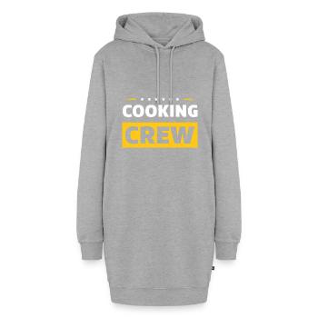 Équipe de cuisson - Sweat-shirt à capuche long Femme - gris chiné - Devant