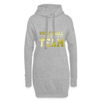Volleyball Team - Hoodie-Kleid - Grau meliert - Vorne
