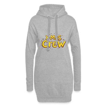 L’équipe de Noël de X-Mas Crew - Sweat-shirt à capuche long Femme - gris chiné - Devant