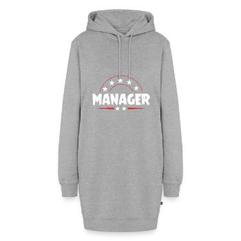 Manager Beruf - Hoodie-Kleid - Grau meliert - Vorne