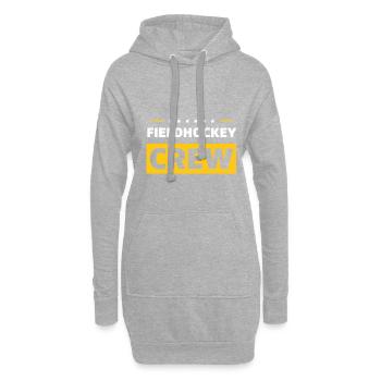 Équipe de hockey sur gazon - Sweat-shirt à capuche long Femme - gris chiné - Devant