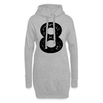 Maillot à 8 chiffres - Sweat-shirt à capuche long Femme - gris chiné - Devant