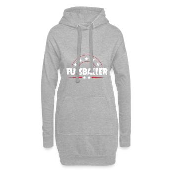 Fussballer Fussball Spieler - Hoodie-Kleid - Grau meliert - Vorne