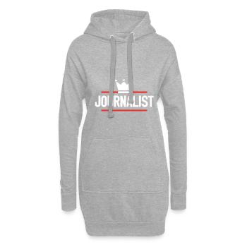 Journalist Beruf - Hoodie-Kleid - Grau meliert - Vorne