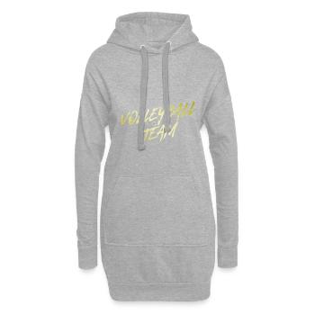 Équipe de volleyball - Sweat-shirt à capuche long Femme - gris chiné - Devant