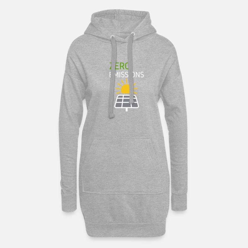 Zero Emissions Solar Sonne - Hoodie-Kleid - Grau meliert
