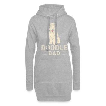 Lustiges Retro Doodle Dad - Goldendoodle Geschenk - Hoodie-Kleid - Grau meliert - Vorne