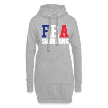 Natation - FRA Drapeau français & nageurs - - Sweat-shirt à capuche long Femme - gris chiné - Devant