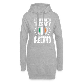 Je n’ai pas besoin de thérapie, juste de l’Irlande - Sweat-shirt à capuche long Femme - gris chiné - Devant