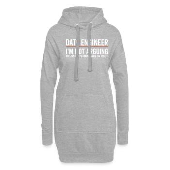 Juste expliquer - Ingénieur de données - Sweat-shirt à capuche long Femme - gris chiné - Devant