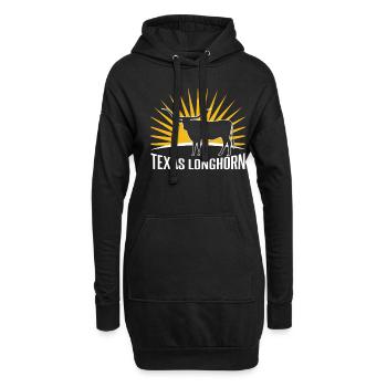 Rancher Cattle Rancher - Texas Longhorn - Hoodie Dress - black - Front
