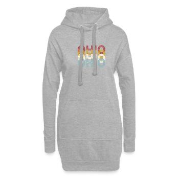 US 70er Retro State Vintage Ohio - Hoodie-Kleid - Grau meliert - Vorne