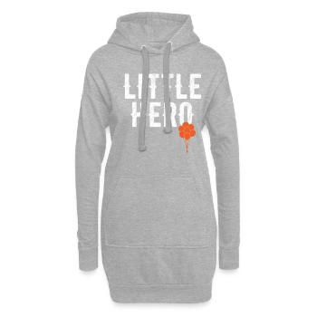 Kleiner Held - Süßer Spielzeugballon - Hoodie-Kleid - Grau meliert - Vorne