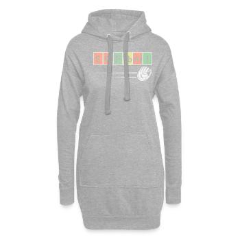 Softball-Spieler-Sport-Chemie - Hoodie-Kleid - Grau meliert - Vorne