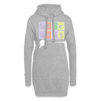 Tischtennis-Spieler-Sport-Chemie - Hoodie-Kleid - Grau meliert - Vorne