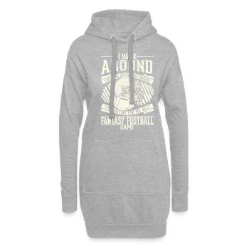 Je me promène, d’accord - Fantasy Football - Sweat-shirt à capuche long Femme - gris chiné - Devant