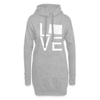 USA State - Love Map Colorado - Hoodie-Kleid - Grau meliert - Vorne
