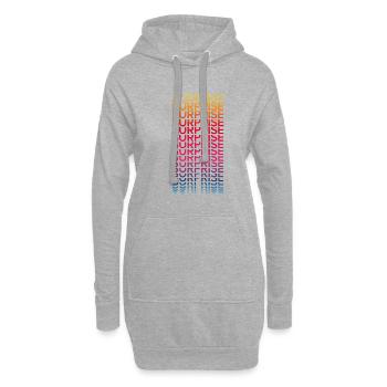 Retro Nostalgisch USA Stadt - Regenbogen Surprise - Hoodie-Kleid - Grau meliert - Vorne
