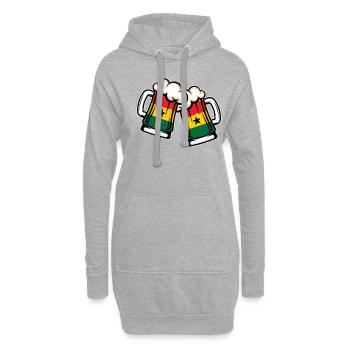 Ghana-Flaggen-cooler Bierkrug - Hoodie-Kleid - Grau meliert - Vorne
