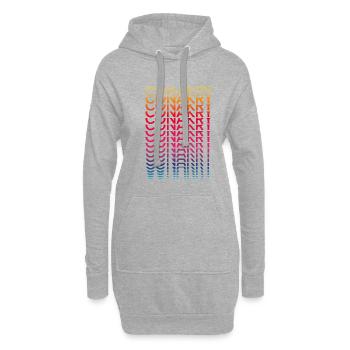 Ville nostalgique rétro - Rainbow Conakry - Sweat-shirt à capuche long Femme - gris chiné - Devant