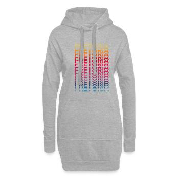 Retro Nostalgisch Stadt - Regenbogen Pretoria - Hoodie-Kleid - Grau meliert - Vorne