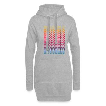 Ville rétro nostalgique - Rainbow Brussels - Sweat-shirt à capuche long Femme - gris chiné - Devant