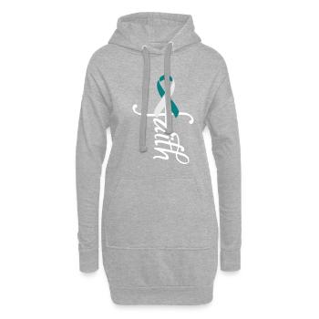 Cervical Cancer Awareness Awareness - Hoodie Dress - heather grey - Front