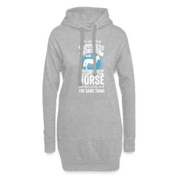 Équitation - Haflinger Horse - Sweat-shirt à capuche long Femme - gris chiné - Devant