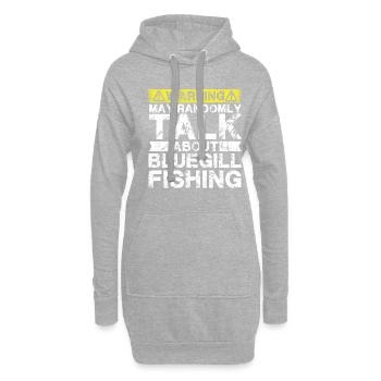 Angeln - Bluegill -Fisch - Hoodie-Kleid - Grau meliert - Vorne