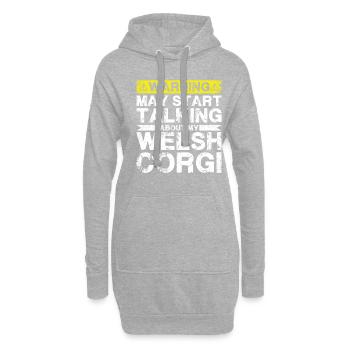 Apropos Walisischer Corgi - Hoodie-Kleid - Grau meliert - Vorne