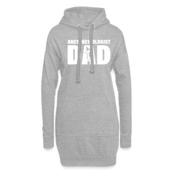 Job - Papa anesthésiste - Sweat-shirt à capuche long Femme - gris chiné - Devant