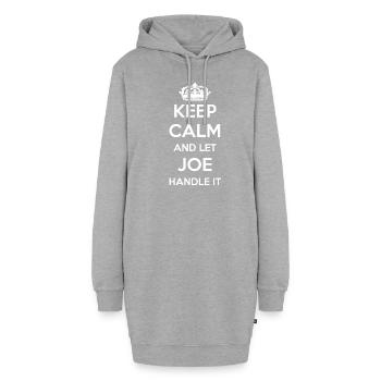 Keep Calm Handle It - Vorname Name Lustiges Joe - Hoodie-Kleid - Grau meliert - Vorne