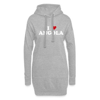 USA Staat Herz - Ich Liebe Alaska - Hoodie-Kleid - Grau meliert - Vorne