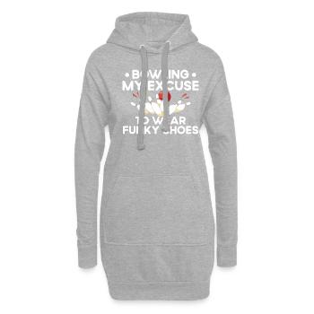 Mon excuse pour porter des chaussures funky - Bowling - Sweat-shirt à capuche long Femme - gris chiné - Devant