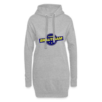 Team Bräutigam Hochzeitsfeier Hochzeit - Hoodie-Kleid - Grau meliert - Vorne