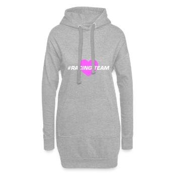 Racing Team Herz - Hoodie-Kleid - Grau meliert - Vorne