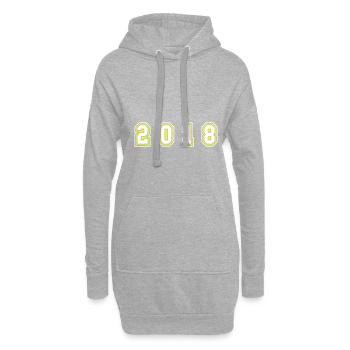 Numéro de l’année 2018 - Sweat-shirt à capuche long Femme - gris chiné - Devant