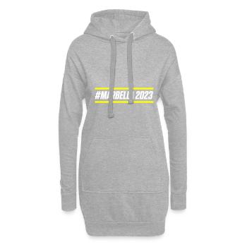Marbella 2023 - Sweat-shirt à capuche long Femme - gris chiné - Devant